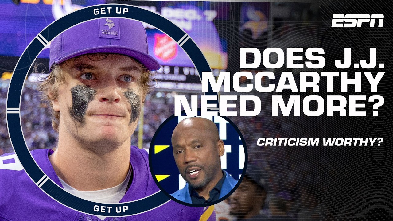 Should the Vikings GIVE UP on J.J. McCarthy? 👀 Louis Riddick suggests to CHILL OUT 🍿 | Get Up