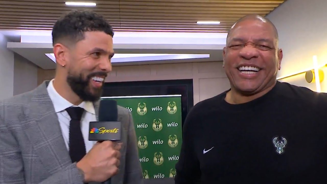 Austin Rivers hilarious interview with his Dad Doc Rivers before Bucks vs Cavs 😂