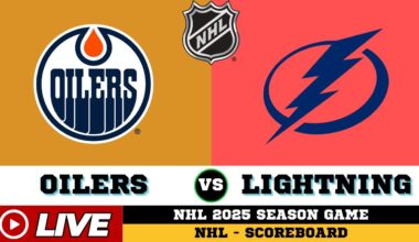 🔴LIVE : Edmonton Oilers Vs Tampa Bay Lightning | NHL 2025 | NHL Live SCOREBOARD