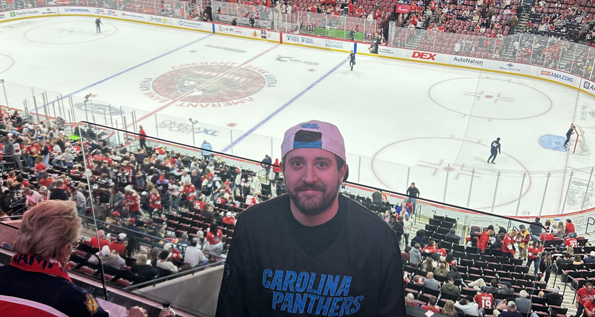 Got invited to the Florida Panthers game. Had no merch so I improvised!