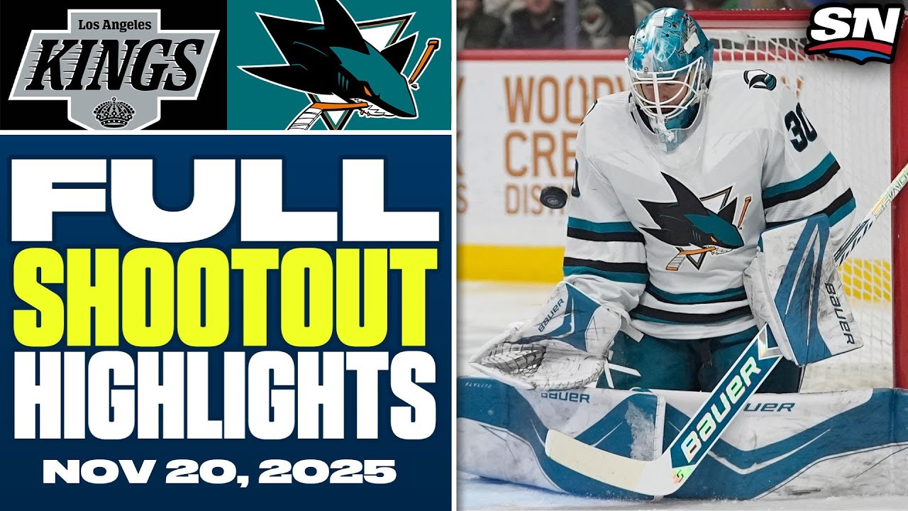 Los Angeles Kings at San Jose Sharks | FULL Shootout Highlights - November 20, 2025