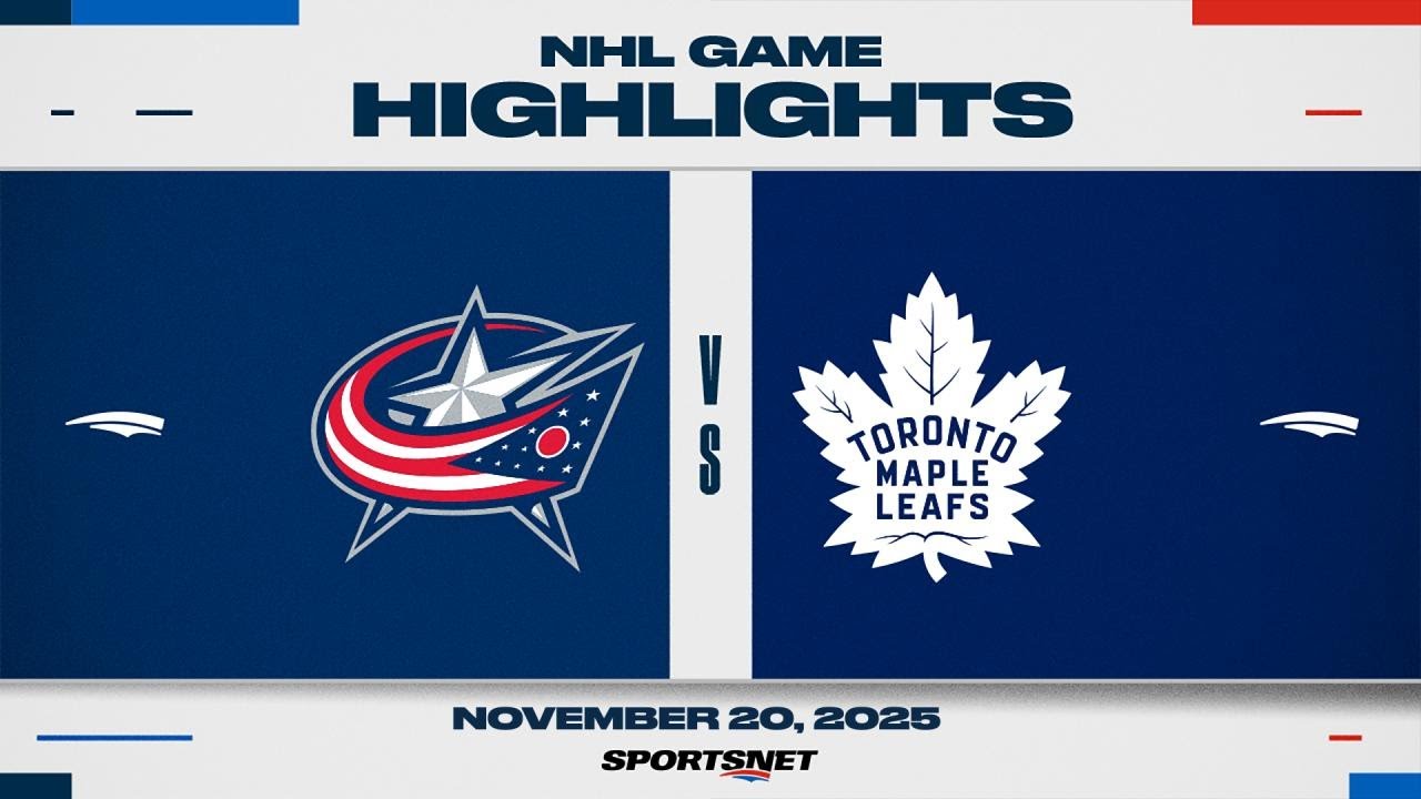 NHL Highlights | Blue Jackets vs. Maple Leafs - November 20, 2025