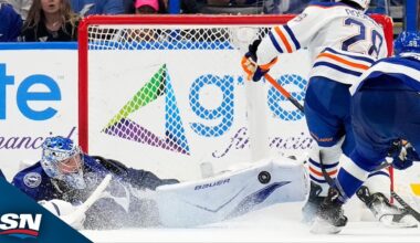 Lightning's Andrei Vasilevskiy Stuns Oilers With Kick Save To Setup OT Winner