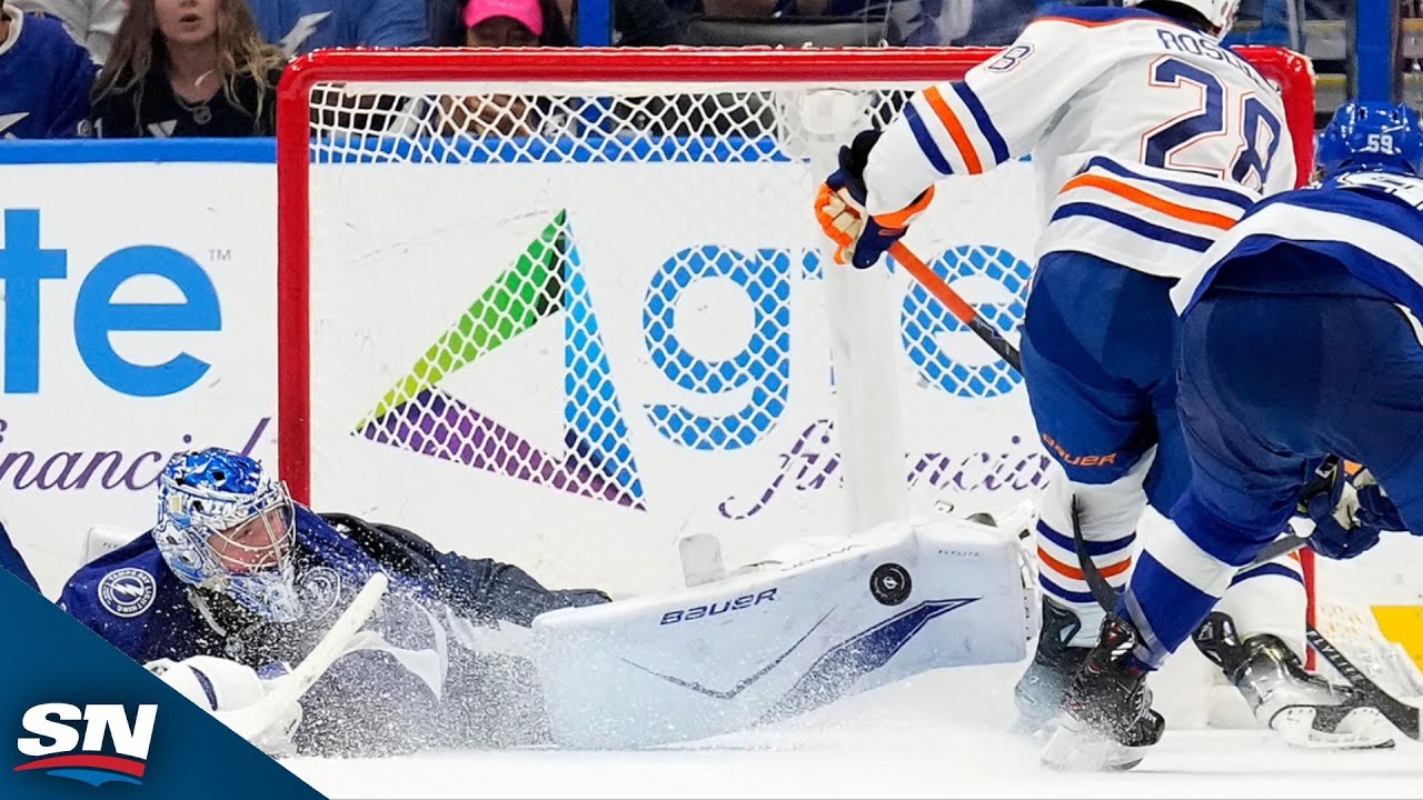 Lightning's Andrei Vasilevskiy Stuns Oilers With Kick Save To Setup OT Winner