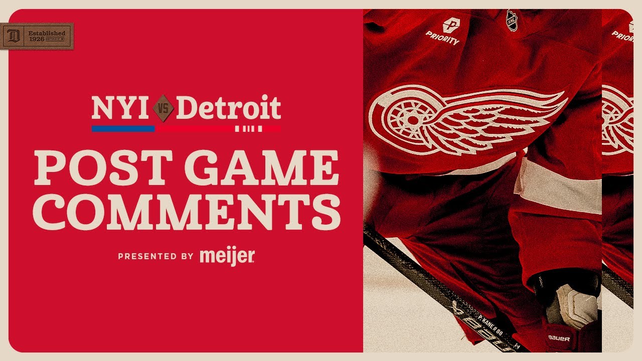 Dylan Larkin, JT Compher, Todd McLellan Post Game Comments vs NYI | Nov. 20, 2025