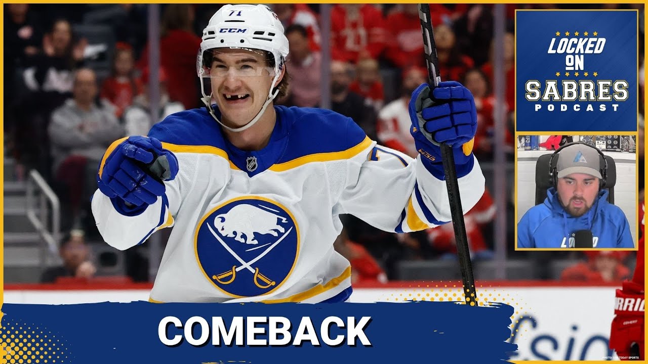 Buffalo Sabres roar back from three down to beat Detroit in overtime