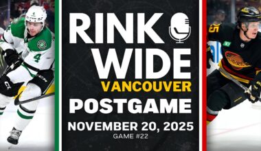 RINK WIDE POST-GAME: Vancouver Canucks vs Dallas Stars | Game #22 - Nov. 20, 2025