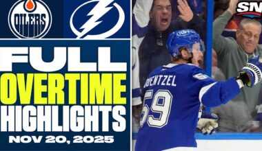 Edmonton Oilers at Tampa Bay Lightning | FULL Overtime Highlights - November 20, 2025