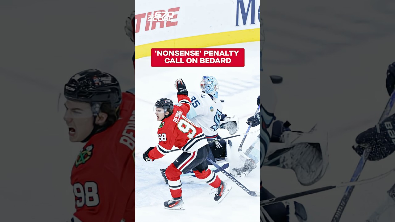Terrible penalty against Connor Bedard after no-call in Hawks' loss