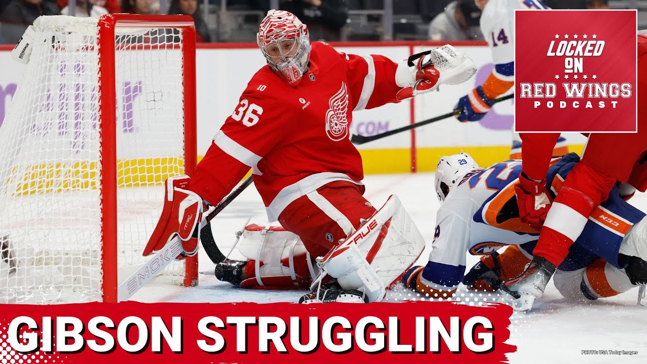 John Gibson's struggles continue as Detroit is shutout by the New York Islanders