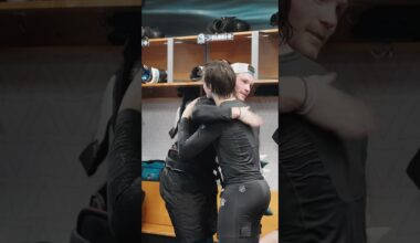 Ty Dellandrea gets the game necklace!  #hockey #nhl #sharks