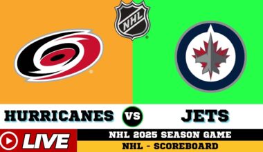 🔴LIVE : Carolina Hurricanes Vs Winnipeg Jets | NHL 2025 | NHL Live SCOREBOARD