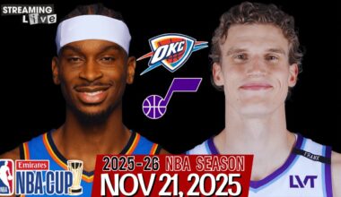 (LIVE) Oklahoma City Thunder vs Utah Jazz Emirates NBA Cup Live Stream