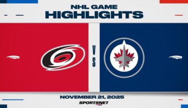 NHL Highlights | Hurricanes vs. Jets - November 21, 2025