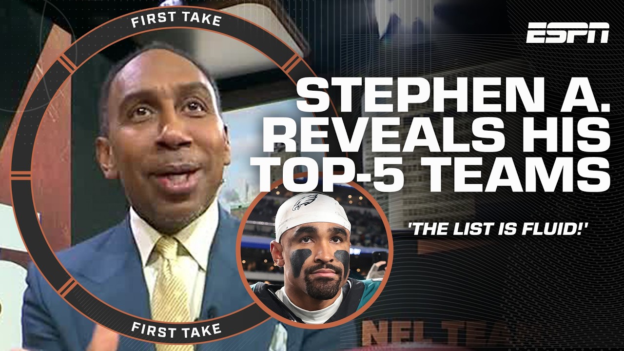 RAMS OVER EAGLES⁉️ Canty & Saturday LAMBAST Stephen's A-List of top-5 NFL teams 🗣️ | First Take