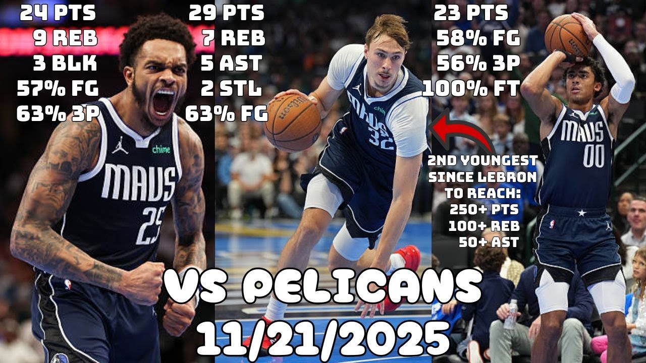 Cooper Flagg Drops 29/7/5 on 63% FG | Dallas Mavericks Team Highlights vs the Pelicans (11/21/2025)