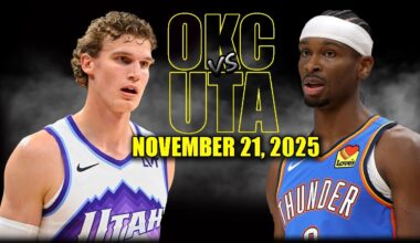 Oklahoma City Thunder vs Utah Jazz Full Game Highlights - November 21, 2025 | NBA Season