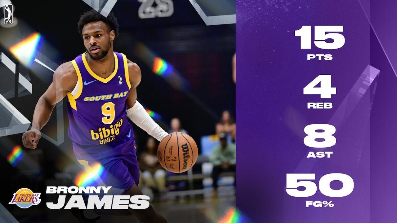 Bronny James Makes His G League Season Debut With South Bay Lakers