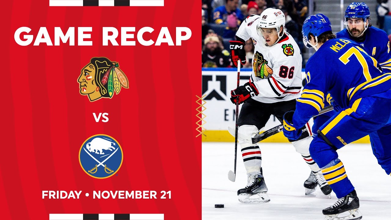 Blackhawks at Sabres Game Highlights | 11.21.25