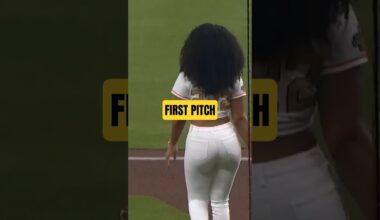 Megan Thee STALLION Throws First Pitch at Houston Astros Opening Day #baseball