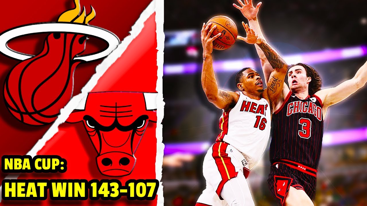 Miami Heat DEMOLISH Chicago Bulls in NBA Cup | Keshad Johnson Provides SPARK Off Bench