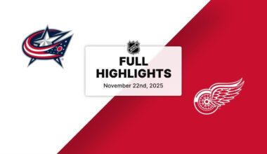 NHL Highlights | Blue Jackets vs. Red Wings | November 22, 2025