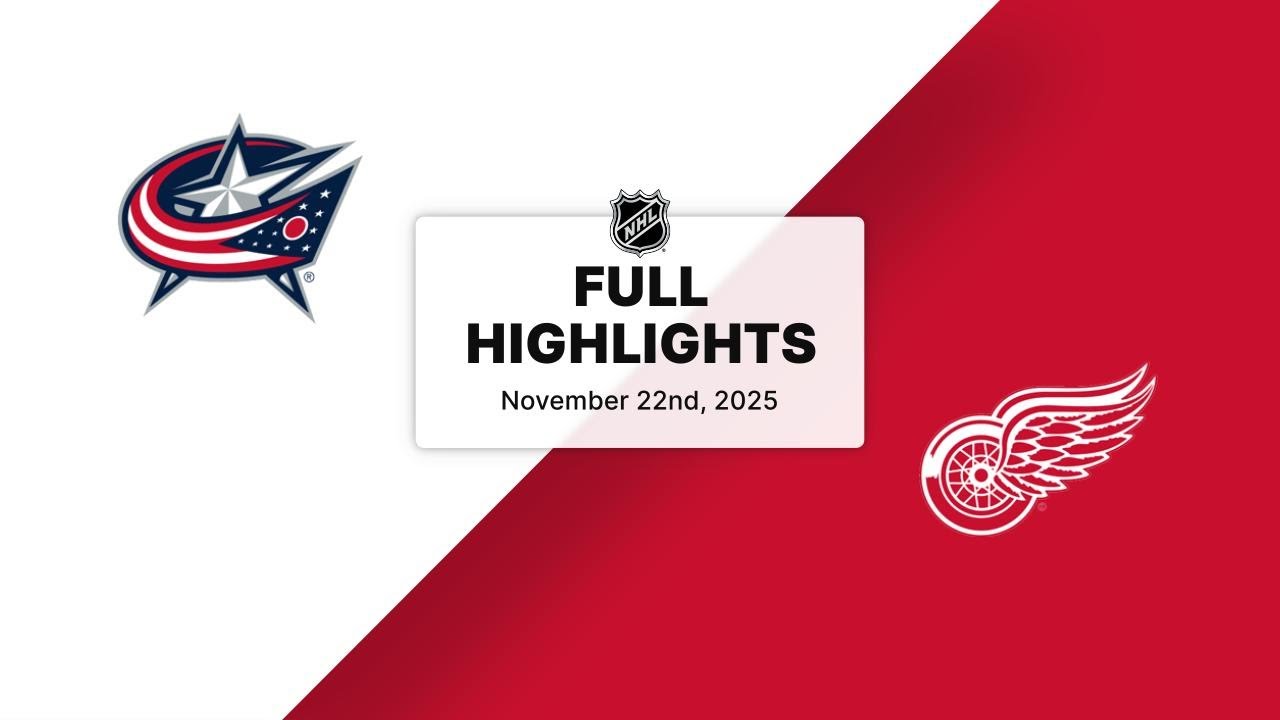 NHL Highlights | Blue Jackets vs. Red Wings | November 22, 2025