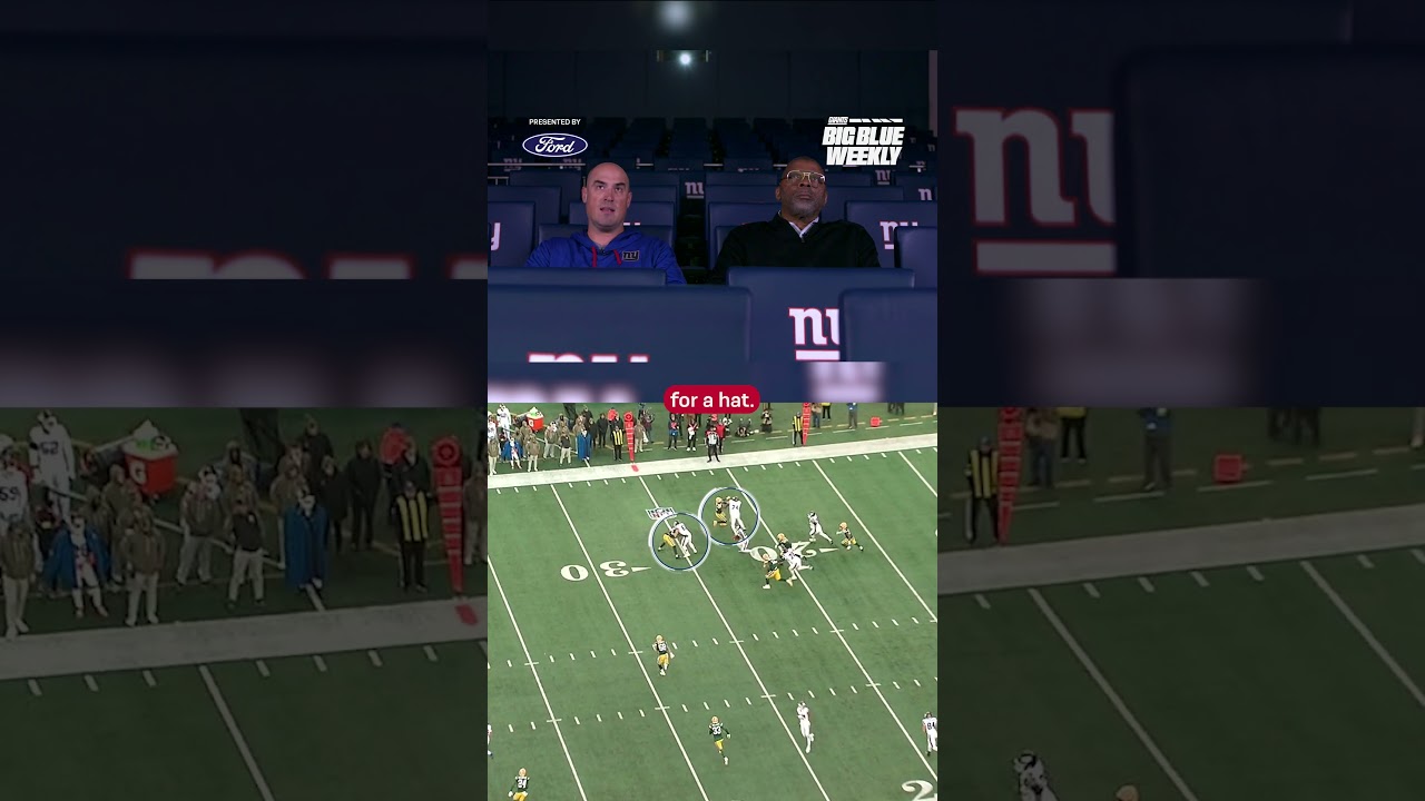Mike Kafka breaks down game film with Carl Banks 🎞️ #shorts #giants #filmbreakdown #football #nfl