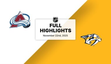 NHL Highlights | Avalanche vs. Predators | November 22, 2025