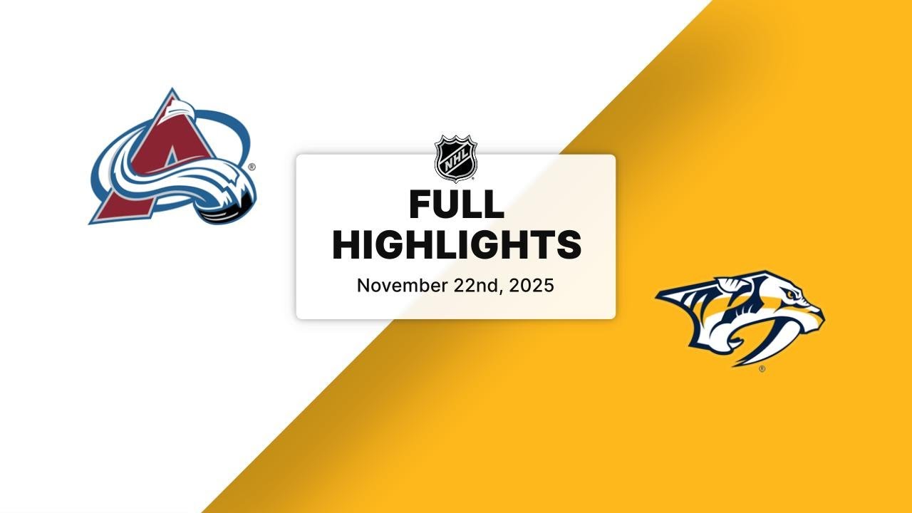 NHL Highlights | Avalanche vs. Predators | November 22, 2025