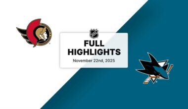 NHL Highlights | Senators vs. Sharks | November 22, 2025