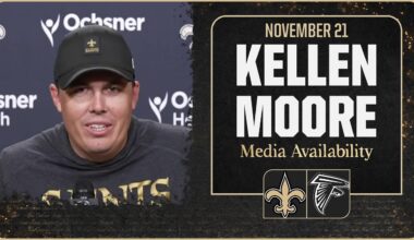 Kellen Moore previews game vs. Atlanta Falcons | New Orleans Saints