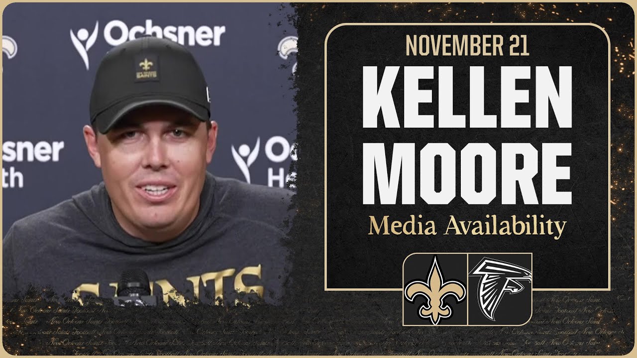 Kellen Moore previews game vs. Atlanta Falcons | New Orleans Saints