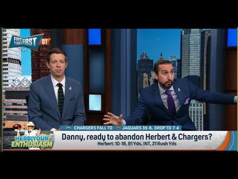 FIRST THINGS FIRST | Nick Wright RIPS Justin Herbert For FAILING Los Angeles Chargers | NFL