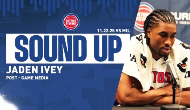 Post-Game Press Conference: Jaden Ivey | Pistons vs. Bucks | 11.22.2025