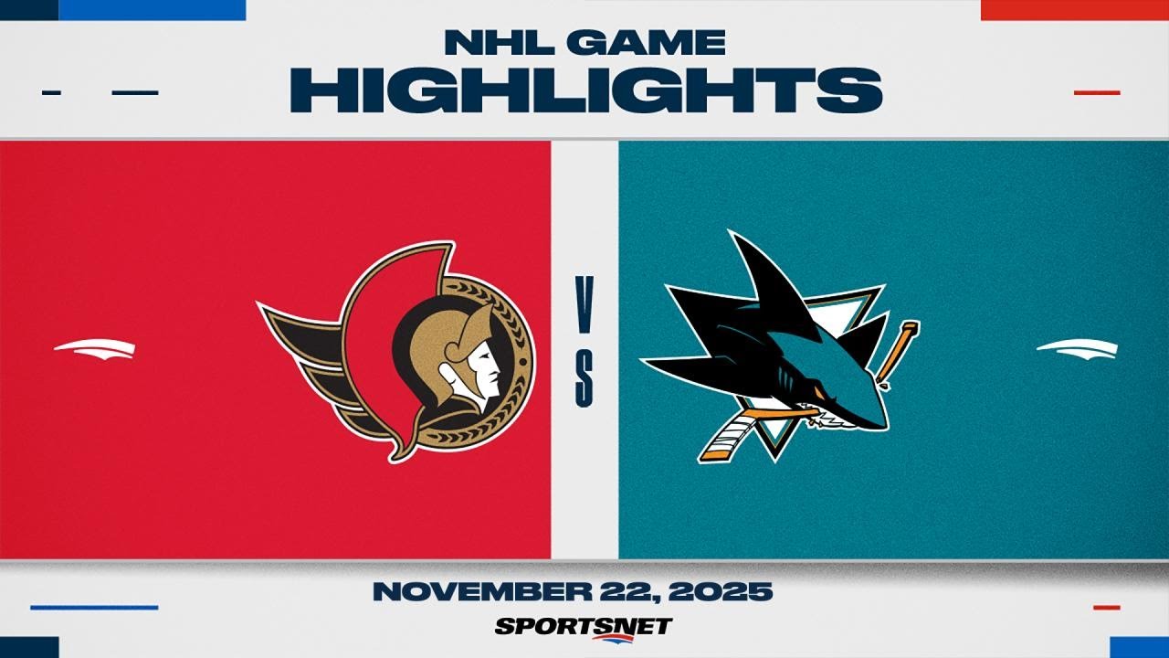 NHL Highlights | Senators vs. Sharks - November 23, 2025