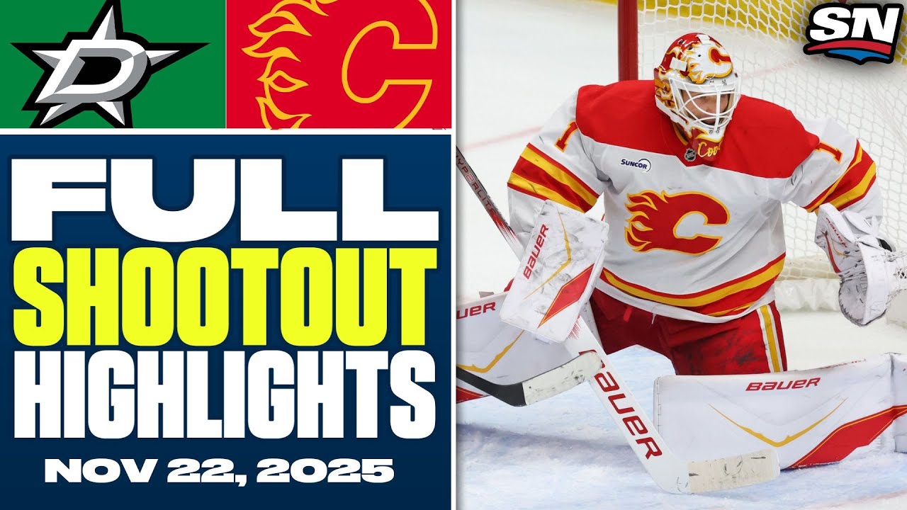 Dallas Stars at Calgary Flames | FULL Shootout Highlights - November 22, 2025