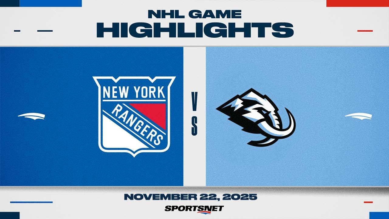 NHL Highlights | Rangers vs. Mammoth - November 22, 2025