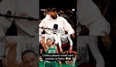 Derrick & Sam played credit card roulette at Nobu on their first day as a Celtic 😂 #nba #celtics