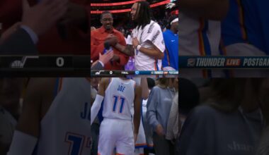 Still not over this JDub & JWill postgame interaction 🤣 🤝 #okcthunder