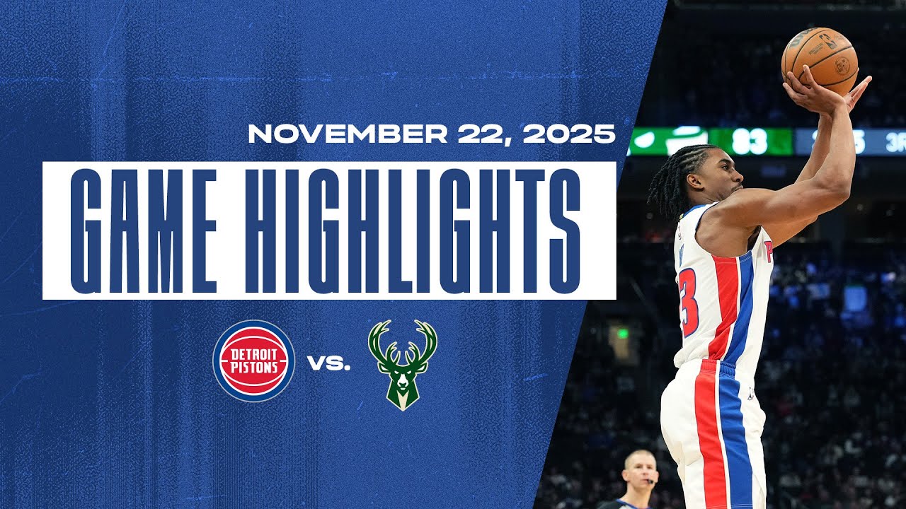 That's 12 IN A ROW! Pistons Highlights vs Milwaukee| 11.22.2025