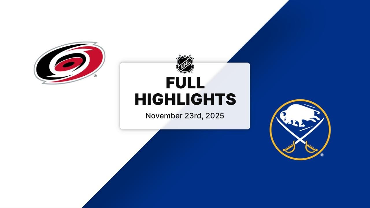 NHL Highlights | Hurricanes vs. Sabres | November 23, 2025