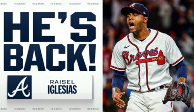 REACTION: Closer Raisel Iglesias re-signs with the Braves (97 saves with Atlanta) 🔥