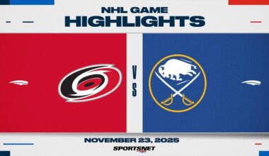 NHL Highlights | Hurricanes vs. Sabres - November 23, 2025