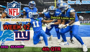 Detroit Lions vs New York Giants Week 12 Game 4th QTR  Highlights NFL  Nov 23, 2025
