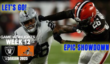 Cleveland Browns Vs Las Vegas Raiders GAME HIGHLIGHTS | NFL Today | NFL WEEK 12 Highlights