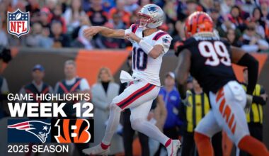 New England Patriots vs. Cincinnati Bengals Game Highlights | NFL 2025 Season Week 12