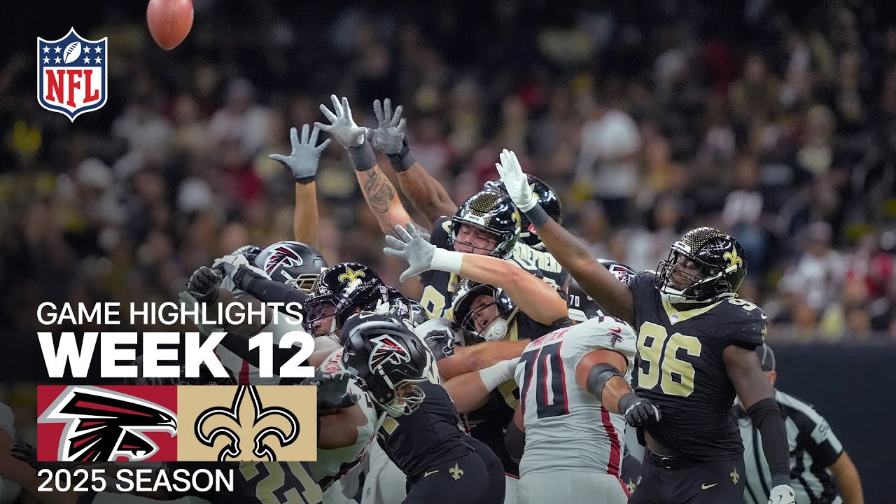 Atlanta Falcons vs. New Orleans Saints Game Highlights | NFL 2025 Season Week 12