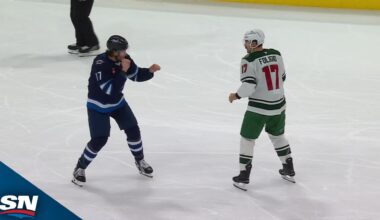 Jets' Adam Lowry Outlasts Wild's Marcus Foligno In Spirited Tilt