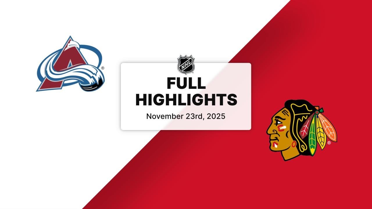 NHL Highlights | Avalanche vs. Blackhawks | November 23, 2025